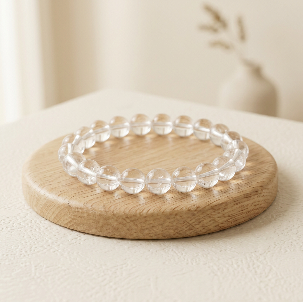 Clear Quartz Bead Bracelet