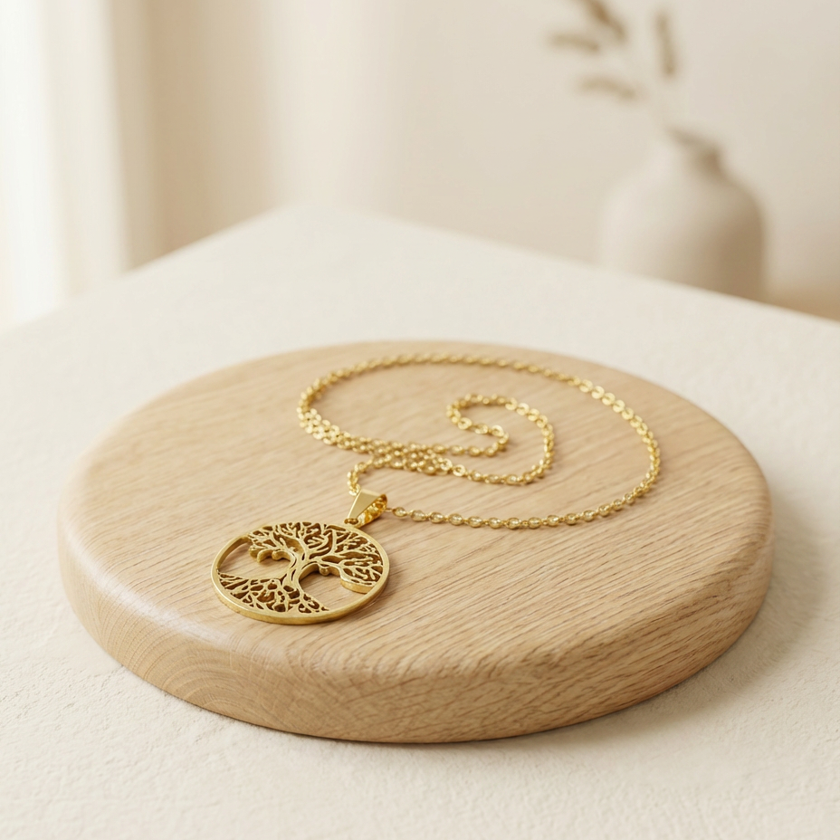 Gold-Plated Tree of Life Necklace