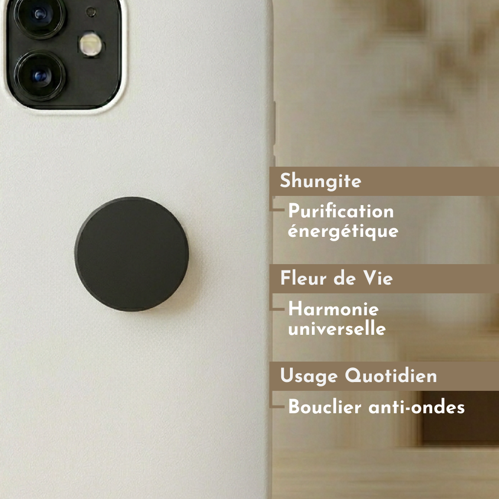 Plaque Shungite Protection Téléphone