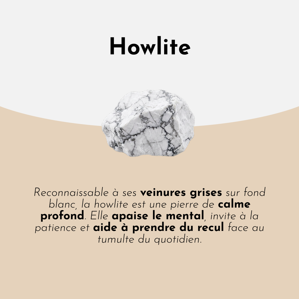 Collier Pendentif Howlite Goutte