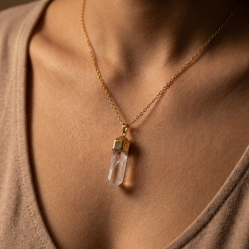 Quartz Point Pendant Necklace